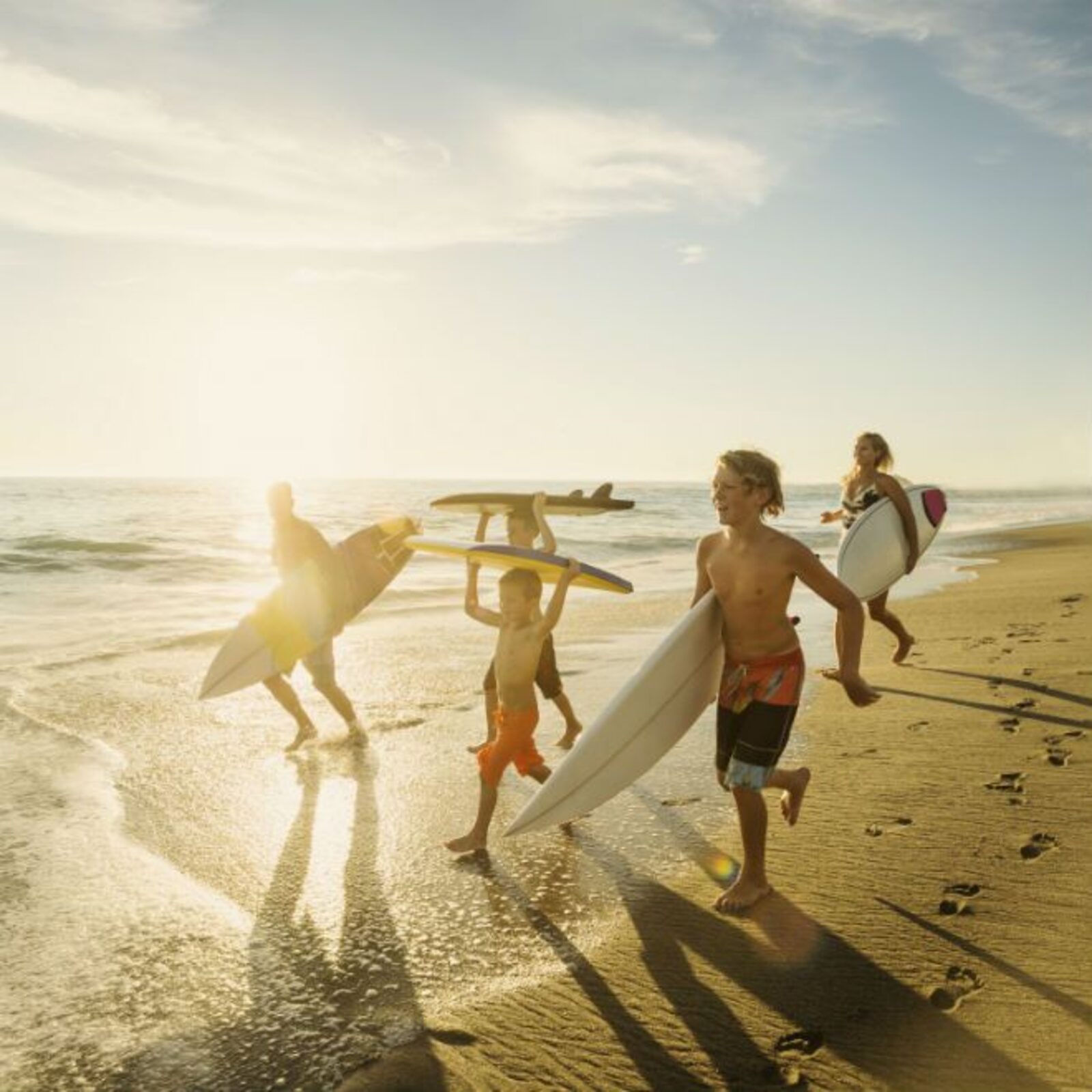 Family surfing at Punta Mita
