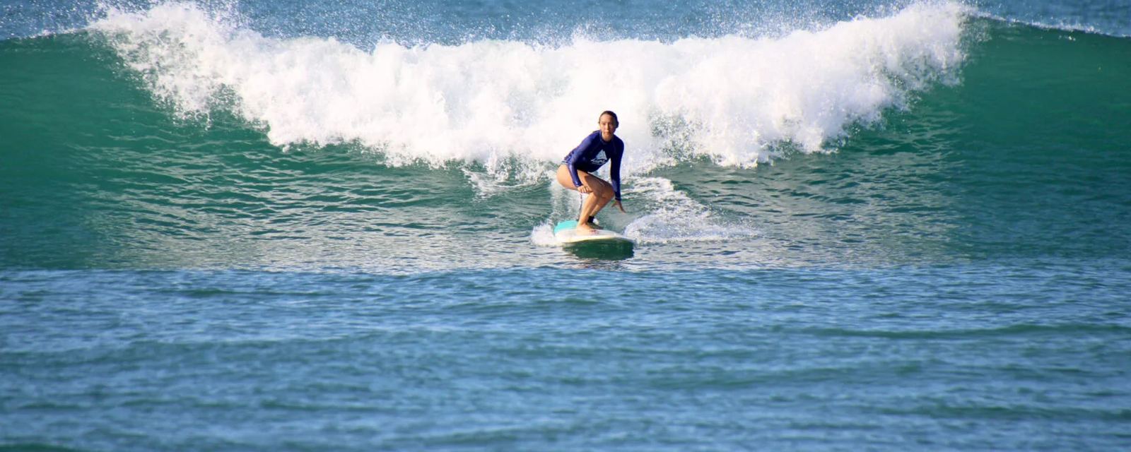 A surfer on a clean wave off Punta Mita