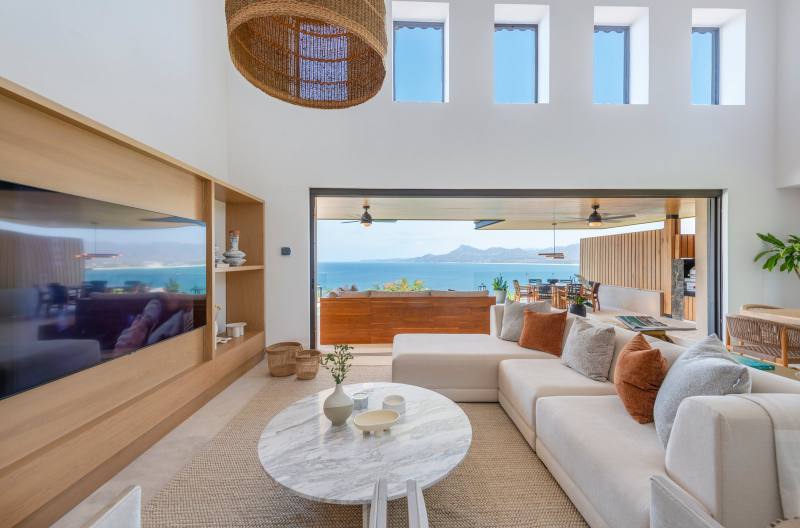 Open plan living and dining