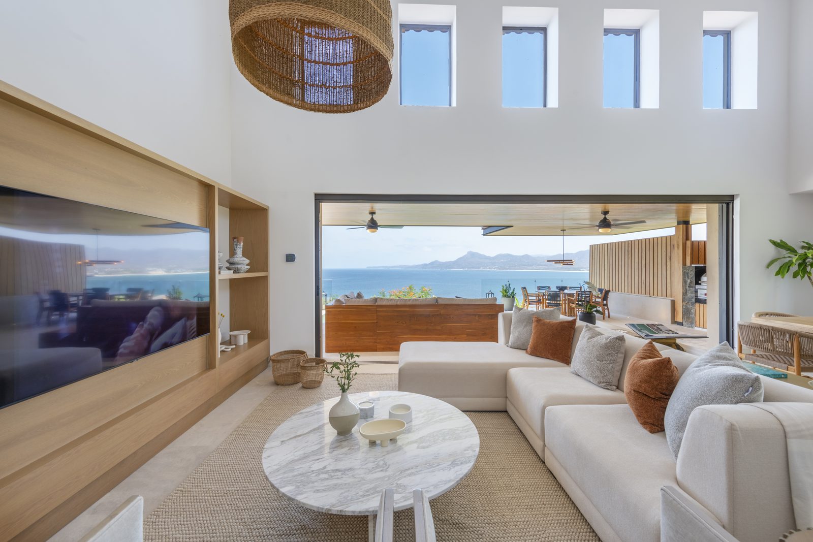 Open plan living and dining