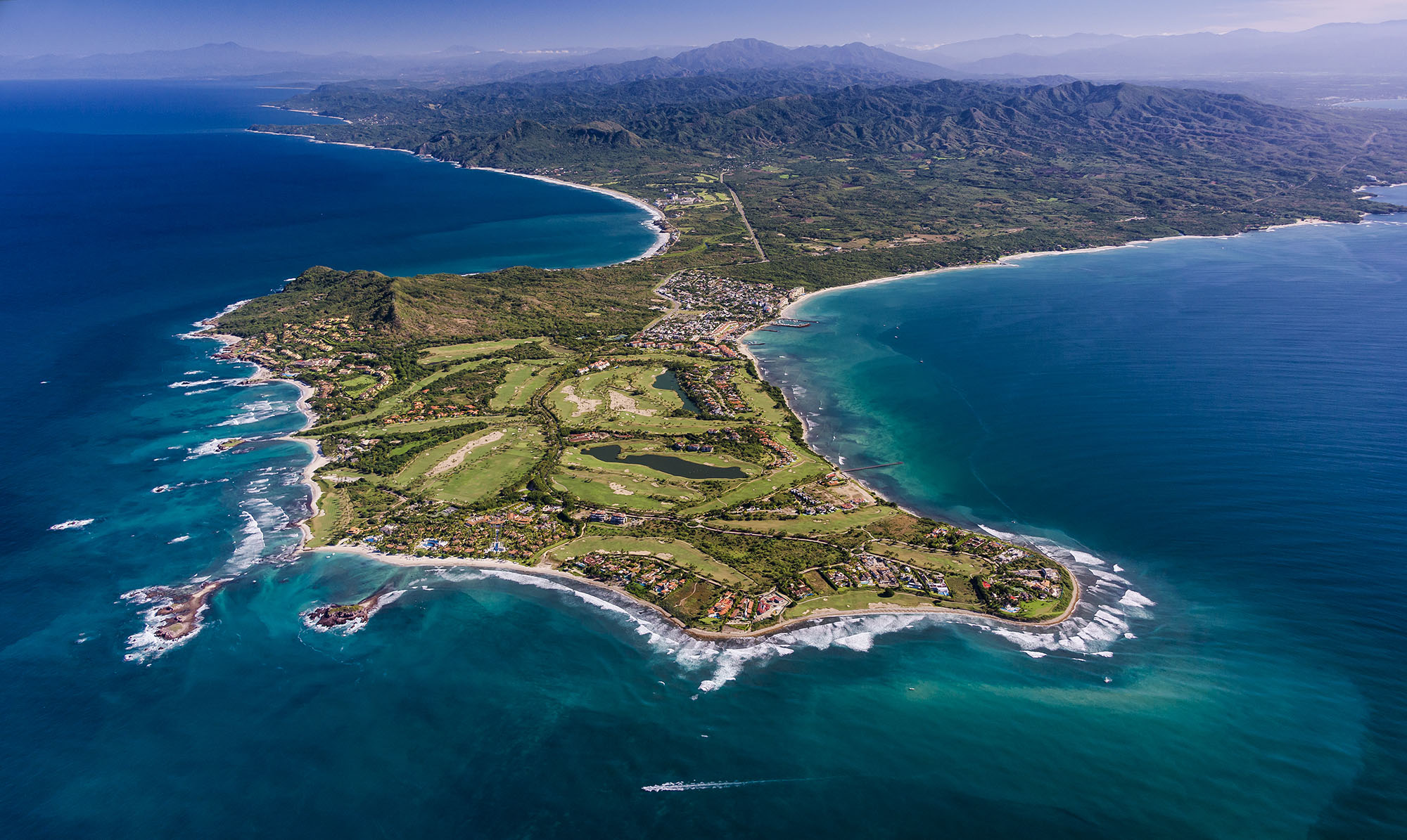Aerial view of the Punta Mita peninsula